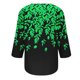 thumbnail image 5 of Fiudx Camisas para Mujer Camiseta Holgada de Manga 3/4 con Botones Estampados para Mujer, 5 of 5