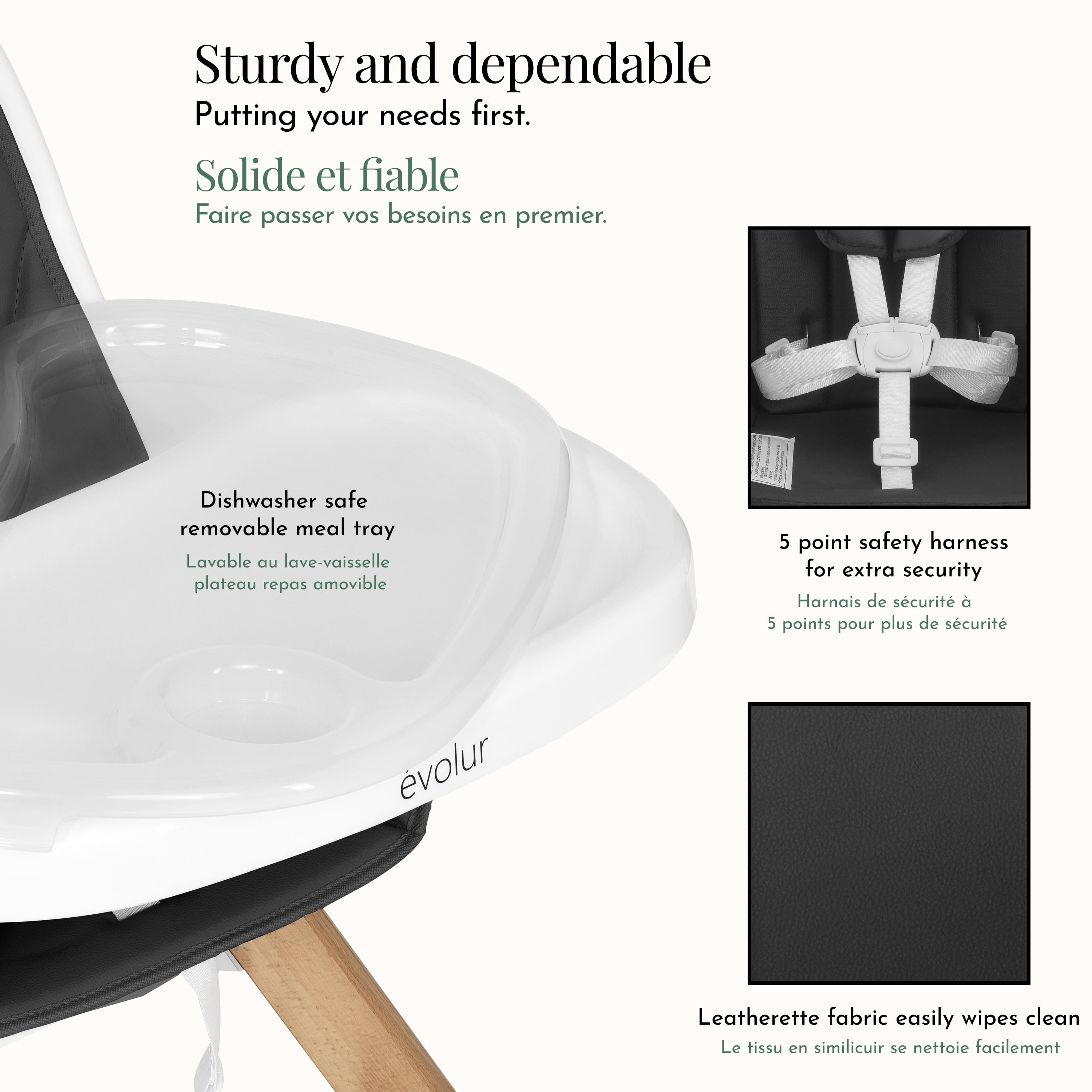 Evolur Zoodle 2-in-1 High Chair, Toddler Chair