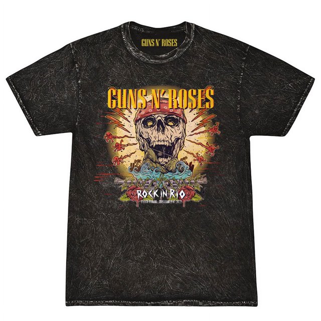 Guns N‘ Roses Nous Sommes de Retour Style Rétro de Rue T-Shirts Imprimés Lavage Mode Féminine Manches Courtes Amples T-Shirts d'Été Femmes