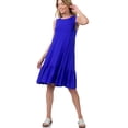 thumbnail image 2 of TheLovely Women & Plus Relaxed Fit Round Neck Ruffle Hem Sleeveless Midi Summer Dress w/Side Pockets, 2 of 4