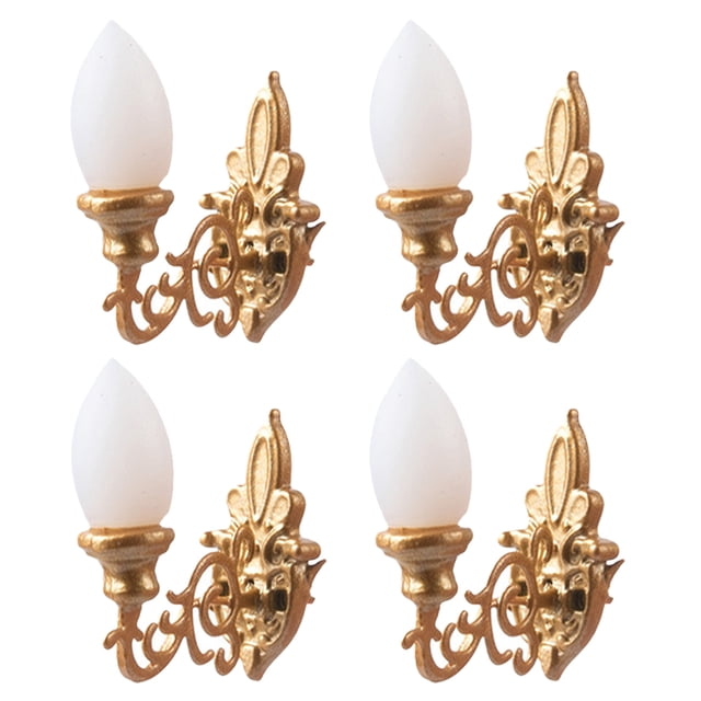 MasteelfCA 4pcs Simulated Wall Lamps Mini Luminous Wall Lamp Sand Table DIY Materials