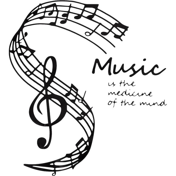 Music Notes Wall Stickers Wall Decor Vinyl Wall Decal Music Wall Art Black Mural Wallpaper Aesthetic Stickers Decor Peel Stick
