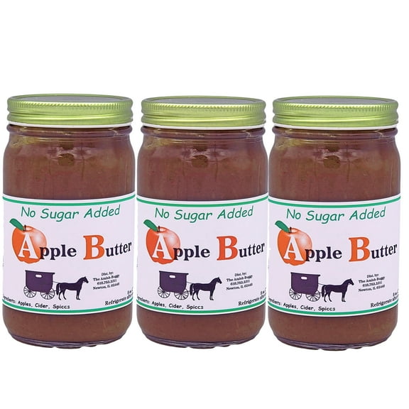 No Sugar Added Flavored - Butters - 8 Oz Jar - Qty 3 (NSA Apple)