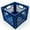 blue, variant on Juggernaut Storage 24 Quart Stackable Black Plastic Crate w/ Handles, 3 Pk
