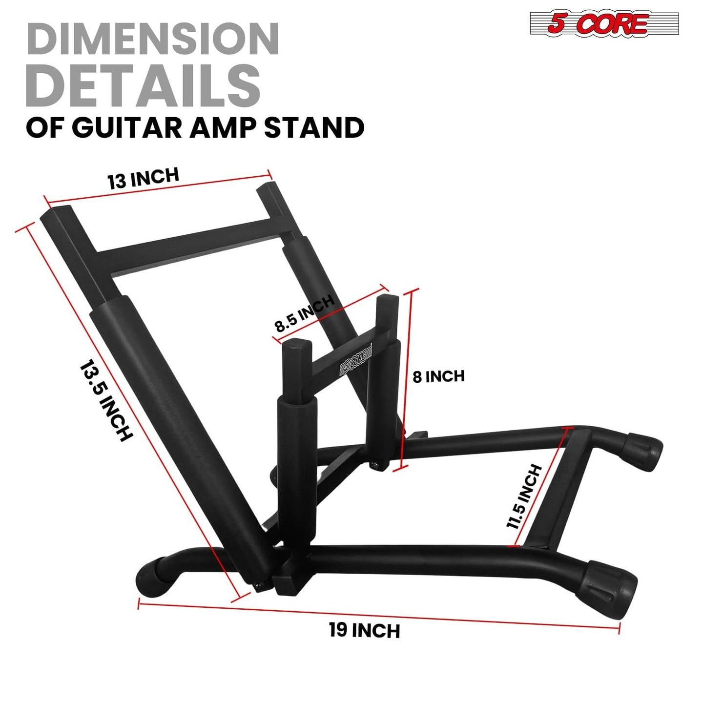 Guitar Amp Stand Heavy Duty Foam Cover Arm Adjustable Low Profile Collapsible