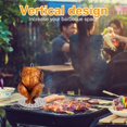 thumbnail image 4 of Chicken Holder Rack Grill Stand Roasting Turkey Holder Metal Portable Detachable Multifunctional Vertical for Smoking Whole Chicken, 4 of 9