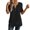 Black, variant on WHEANG Flowy Tops for Women Solid V Neck Button Short Sleeve Linen Tops for Women Casual Loose Fit Lightweight Blouse Daily Wear Clothing Trendy Summer Tops for Women White M