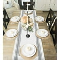 thumbnail image 2 of Fall Table Runners 120 Inch Thanksgiving Decorations White Pumpkin Leaf Branch Runners for Dining Tables Gray Stripes Autumn Dinner Runner Kitchen Parties Decor, 2 of 6