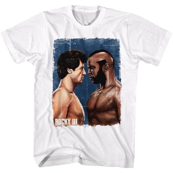 Rocky Vs Clubber Painting White Adult T-Shirt 4Xl