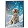 thumbnail image 2 of Starry Night Canvas Inspired Lowchen Dog Pet Family Friend Peace Oil Painting Art Print Poster Wall Decor, 2 of 6