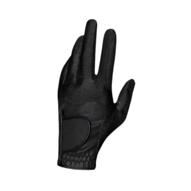 Guante de golf profesional para zurdos para hombre, resistente al desgaste, transpirable, elástico, de microfibra, cómodo para practicar putting de Negro