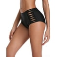 thumbnail image 3 of RELLECIGA Women's Black High Waisted Strappy Sides Bikini Bottom Size Small, 3 of 7