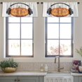 thumbnail image 3 of LALILO Kitchen Curtain Valance Halloween Pumpkin With Rod Pocket Window Curtain 52"x 18" Set of 2, 3 of 5