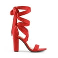 thumbnail image 2 of DREAM PAIRS Women's High Heels Lace Up Chunky Block Heels Strappy Sexy Open Toe Heels Pumps Sandals, 2 of 7
