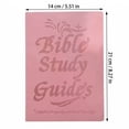 thumbnail image 3 of SugarBloom 66-page Bible study guide with a PU leather cover, featuring daily scripture excerpts for prayer, reflection, and deepening of faith and knowledge ,Pink+Brown, 3 of 7