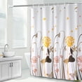 thumbnail image 1 of shower curtain waterproof and mildew-proof shower curtain dandelion set 80 width * 180 height + telescopic 50-80 rod + ring, 1 of 1