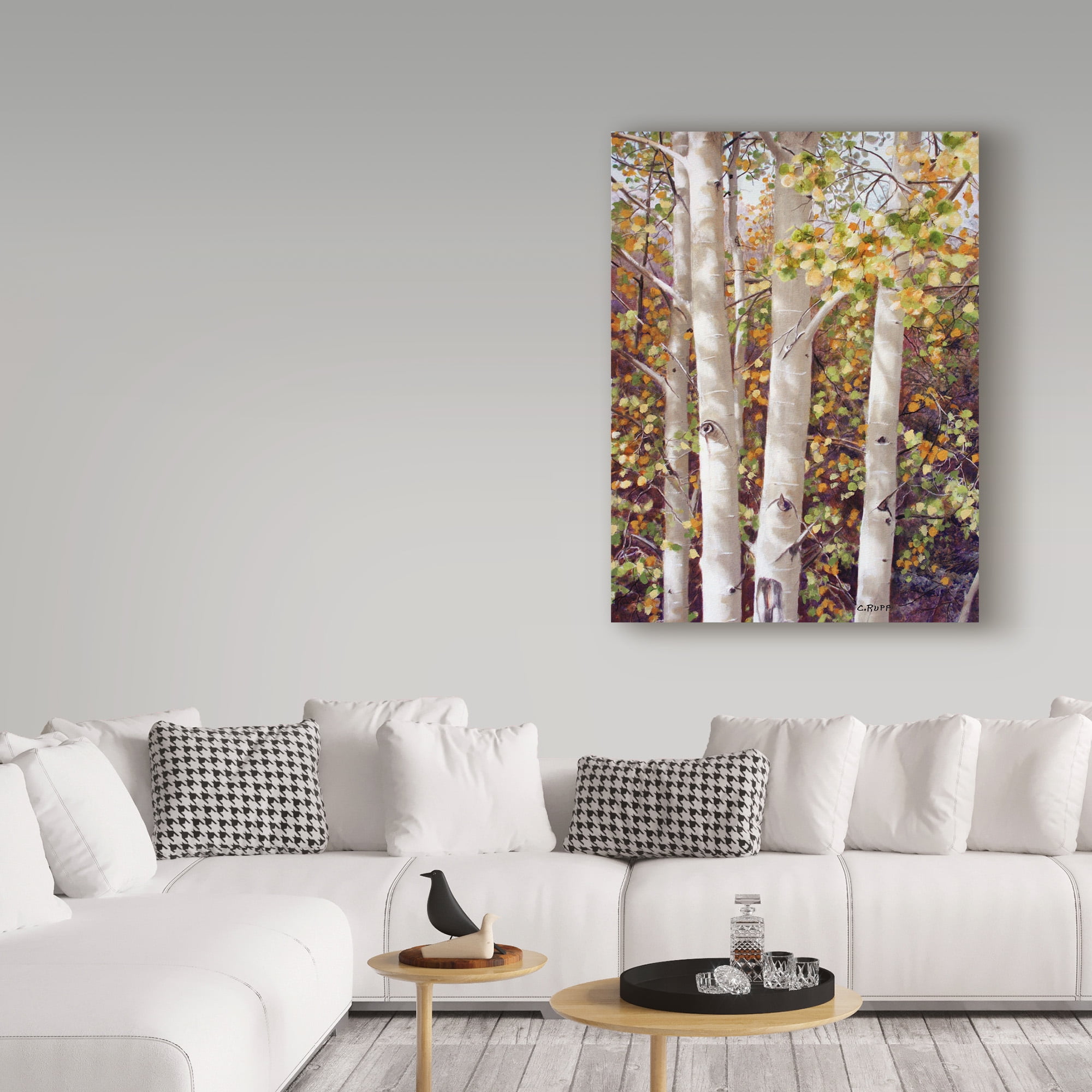 Trademark Fine Art 'Aspen Quartet' Canvas Art by Carol J Rupp