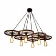 thumbnail image 5 of Warehouse of Tiffany Lilian 6-light Black 41-inch Edison Chandelier with Bulbs - 5' x 24' x 44, 5 of 5