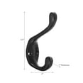 thumbnail image 2 of Double Iron Hook Black - Set of 3, 2 of 2