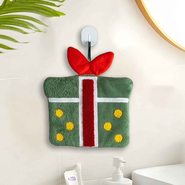 Los regalos de Navidad se pueden colgar como toallas de casa, toallas de baño y toallas de mano navideñas para niños.