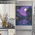 thumbnail image 3 of Yayeee Magnetic Dishwasher Cover for The Front Decoration Home Kitchen Machine Sticker Protector, Purple Street, 3 of 6