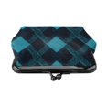 thumbnail image 3 of Lady Leather Wallet Zero 4.13 X 4.52 In Three-Dimensional Buckle Design Small Portable Easy Opening And Closing Argyle Plaid Darkturquoise_4, 3 of 5