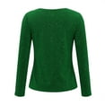 thumbnail image 5 of Womens Tops Spring And Autumn New Casual Solid Color Sequin Long Sleeved T Shirt Soft Breathable Top L Sweaters For Women, 5 of 8