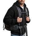 thumbnail image 4 of Sweatshirt for Men Waffle Full Zip Up Hooded Sweatshirts Long Sleeve Solid Hoodie Jacket Spring 2026 Casual Loose Fit Coat, 4 of 7