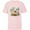 Soft Pink, variant on Disney Wish Star and Valentino Animal Friends - Short Sleeve T-Shirt for Kids - Customized-White