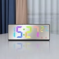 thumbnail image 7 of Multifunctional Digital Wall Clock with Temperature Humidity Color Screen Silent for Living Room, 7 of 7