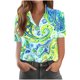 thumbnail image 5 of TaTaai Women's Casual Print Top Short Sleeve Collar Button Up Loose Fit Summer Chic Blouse Shirt Office Daily Outdoor Weekend Party Gift, 5 of 7