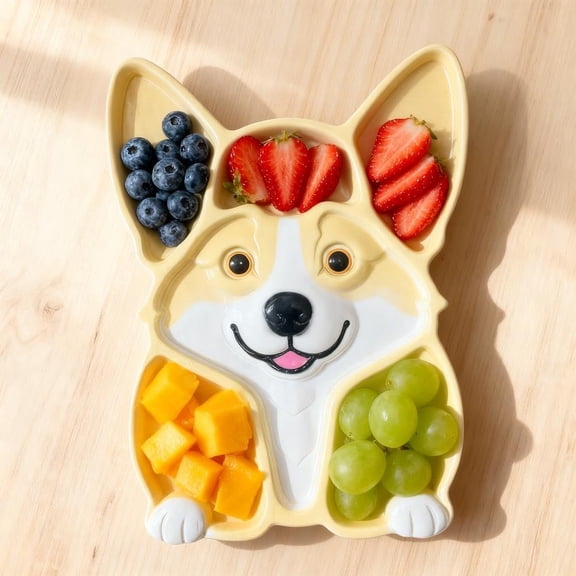 Dog-Shaped Charcuterie Board – Wooden Serving Tray for Cheese and Appetizers, Party Supplies for Birthday, Housewarming
