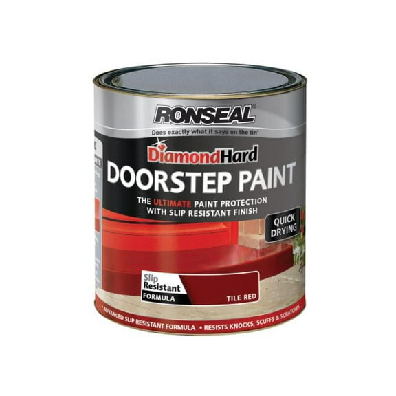 Ronseal - Diamond Hard Doorstep Paint Red 250ml