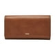 thumbnail image 1 of Cartera Fossil Logan de piel con cierre RFID, color marrón, 1 of 5