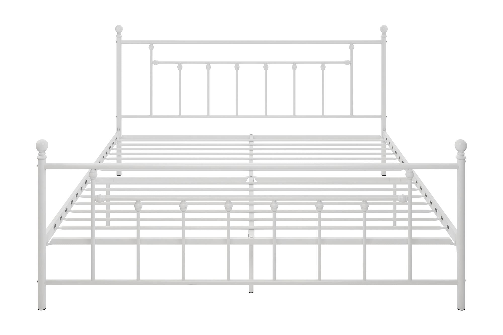 DHP Manila Metal Bed, White, King