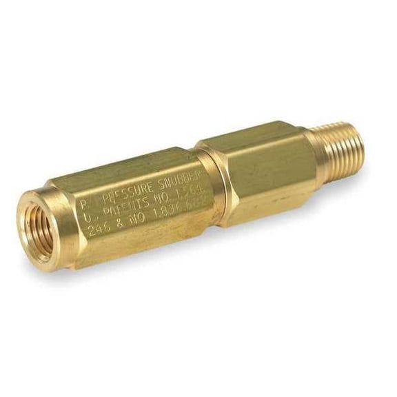 Weksler Snubber,Pressure,Piston,1/4 In,Brass RS1