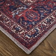thumbnail image 3 of Feizy Rawlins Transitional Medallion, Red/Blue/Tan, 1'6" x 1'6" Swatch Stain Fade Resistant Pet & Kid Friendly Bohemian & Eclectic Oriental Design Carpet for Living Dining Bed Room, 3 of 9