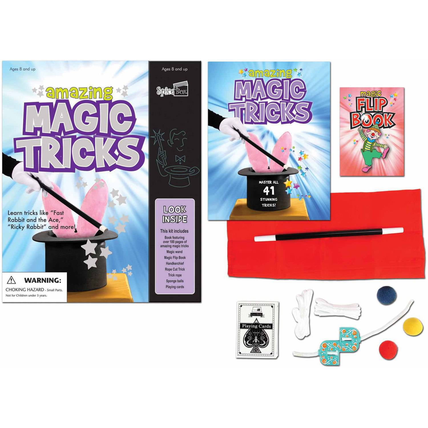 BEGINNER MAGIC KIT Set #3 Magician 20 Tricks Kid Cards Box Paddle Coin Bottle 