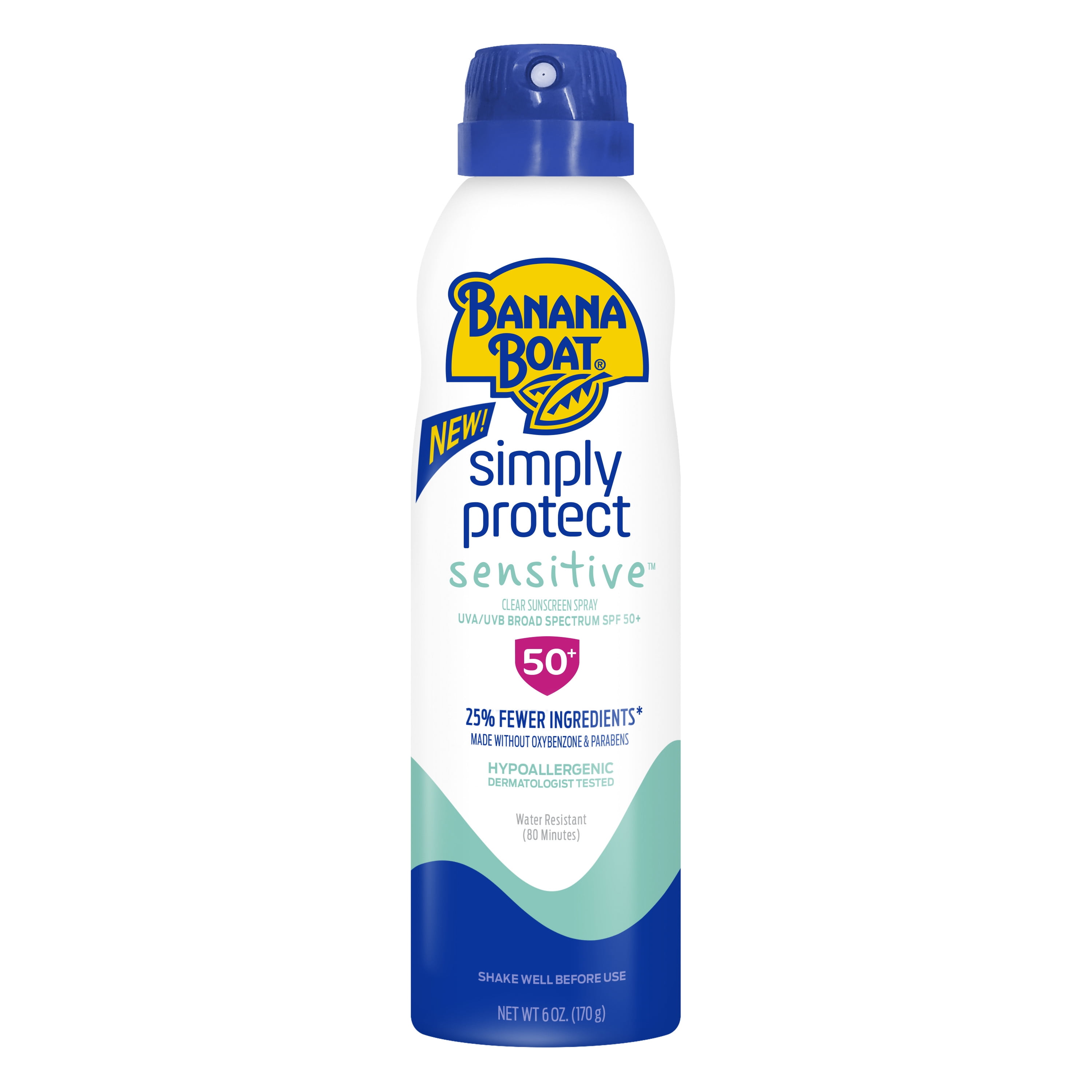 Banana Boat Simply Protect Sensitive SPF 50, Cspray, 6 oz