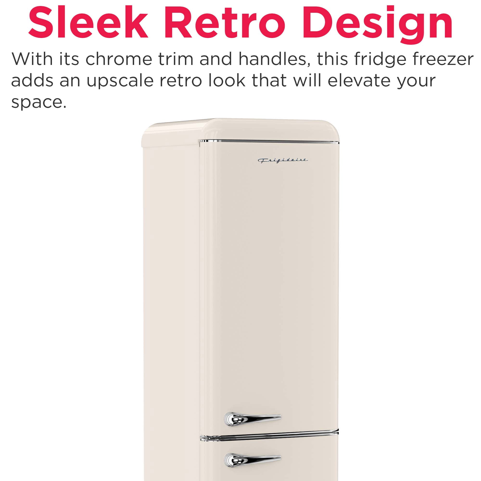 Frigidaire 9.0 Cu. ft. Bottom Mount Retro Refrigerator, Apartment Size Compact Fridge in Cream