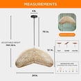 thumbnail image 6 of FOREVER BAMBOO Indonesia Handmade Natural Rattan Pendant Light Shade Wicker Light Fixtures Luxurious Bean Shape Woven Lampshade Chandelier Interior Decor, 12 in H x 24 in W, 6 of 10