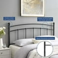 thumbnail image 5 of Ergode Abigail Full Metal Headboard - Black, 5 of 5