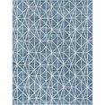 thumbnail image 1 of Unique Loom Matrice Treillis Tapis de Surface en Treillis 9' x 12' Rectangle Bleu/gris, 1 of 1