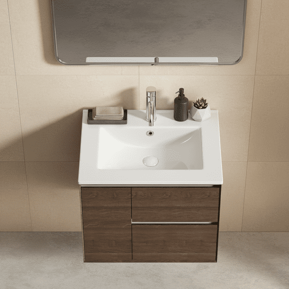 Homy Casa Shampoo Basin, Easy Clean Salon Backwash Bowl 24" for Barber Shop, White