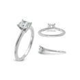 thumbnail image 2 of 1.00 Carat (Ctw VS2-VS1, D-E-F) IGI Certified Cushion-Cut Lab Grown Diamond Solitaire Engagement Ring in 14K White Gold, 2 of 6