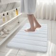 thumbnail image 2 of Softlife Absorbent Bathroom Rug Soft Microfiber Washable Bath Mat,24"x17",White, 2 of 6