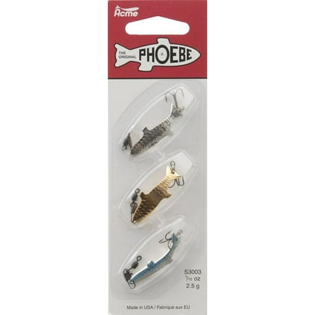 UPC: 0048515701050 | Acme Tackle Phoebe Fishing Lure Spoons Kit 3 Pack 1/12 oz. Assorted