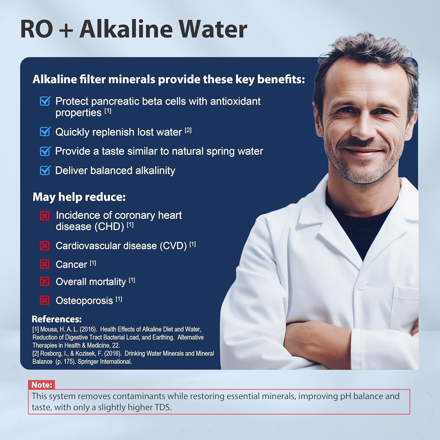 iSpring RCC7AK 6-Stage Alkaline RO Water Filtration System w/F4AK 6-Month Replacement Filter Pack, NSF Certified, Under Sink Drinking Water Purifier Bundle