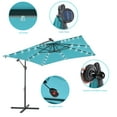 thumbnail image 4 of CHYVARY 8.2×8.2ft LED Outdoor Patio Offset Hanging Cantilever Umbrellas W/8 Ribs for Backyard,Poolside and Garden,Lake Blue, 4 of 7