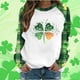 thumbnail image 1 of TaTaai Womens St Patricks Day Graphic Raglan Sweatshirt Long Sleeve Crewneck Casual Pullover Loose Fit Holiday Top Gift, 1 of 5